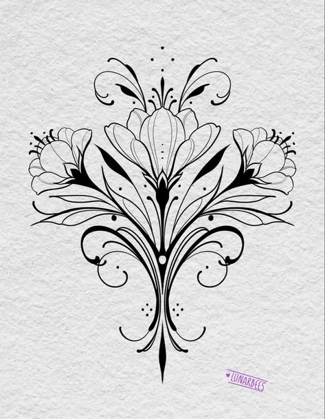 Art Deco Tattoo, Art Nouveau Tattoo, Nouveau Tattoo, Geometric Mandala, Floral Tattoo Design, Mandala Tattoo Design, Tattoo Art Drawings, Spine Tattoos, Flower Tattoo Designs