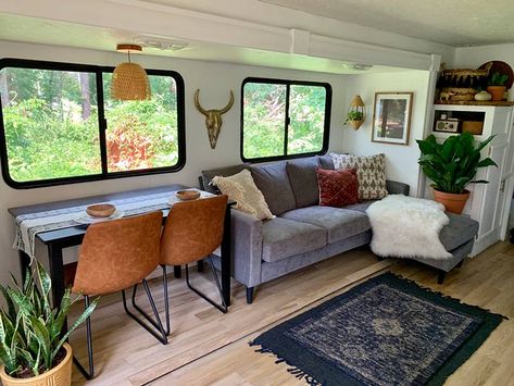 11 Renovated RVs To Make You Want to Get Up and Go - Cottage Journal Renovated Camper, Camper Trailer Remodel, Camper Hacks, Diy Camper Remodel, Rv Makeover, Rv Renovations, Camper Makeover, Rv Hacks, Camper Living