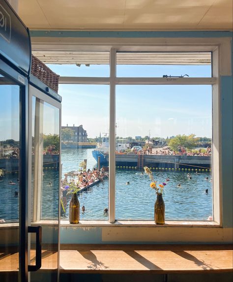 Copenhagen Swimming, Copenhagen Summer Aesthetic, Copenhagen Aesthetic Summer, Copenhagen Cafes, Copenhagen Decor, Summer City Aesthetic, Summer In Copenhagen, Copenhagen Life, Summer Copenhagen