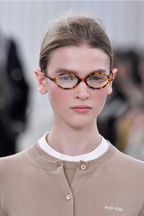 Miu Miu Glasses, Glasses Outfit, Glasses Inspiration, Glasses Trends, Miu Miu Sunglasses, Vogue Australia, Nerd Girl, Miuccia Prada, Trending Sunglasses