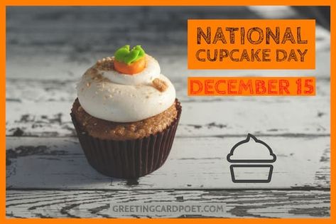 National Cupcake Day falls on December 15. Learn all about it including quotes and fun facts. #cupcakes #NationalCupcakeDay #frosting Almond Joy Cupcakes, National Celebration Days, National Cupcake Day, Savory Cupcakes, Cupcake Quotes, Cupcake Day, Book Cupcakes, Large Cupcake, Sayings And Quotes