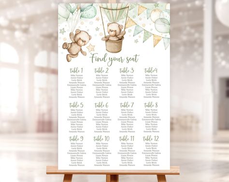 1st Birthday Information Board, 1st Birthday Poster Template, Teddy Bear Theme Birthday Invitation, Teddy Bear First Birthday Invitation, Teddy Bear Welcome Sign, Find Your Seat Sign, Blue Teddy Bear, Teddy Bear Theme, Pink Teddy