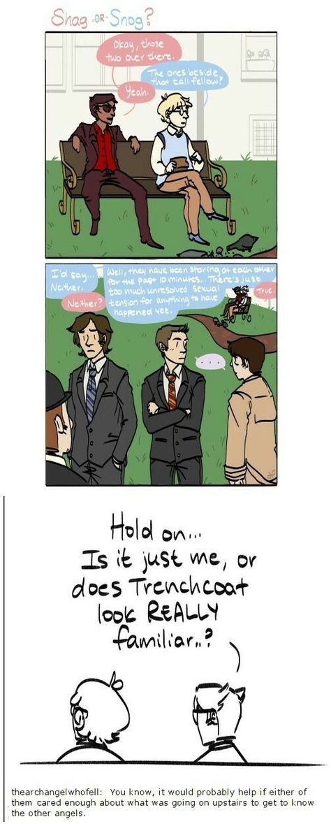 Dean Winchester And Castiel, Ravenclaw Tie, Gryffindor Tie, Aziraphale And Crowley, Supernatural Crossover, Supernatural Comic, Best Crossover, Supernatural Quotes, Good Omens Book