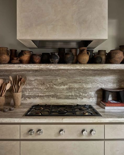 Pears Project by Montana Labelle Design | 1stDibs British Colonial Kitchen, Rustic Traditional Kitchen, Travertine Kitchen, Contemporary Farmhouse Kitchen, Montana Labelle, Eclectic Mid Century Modern, Modern Coastal Kitchen, Kitchen Queen, Wooden Cabin