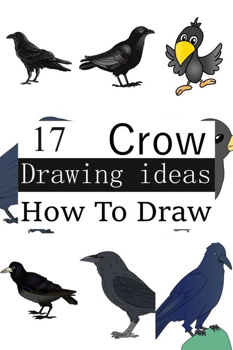 Discover a world of artistic inspiration with Crow Drawing Ideas as a spellbinding blog post exploring the enigmatic beauty of crows.#drawing Blackbird Drawing Simple, Crow Painting Acrylic Easy, How To Paint A Crow, How To Draw Crow, How To Draw A Raven, Haunted Paintings, Crow Doodle, Crow Paintings, Crow Facts