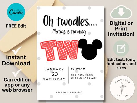 Music Border, Mickey Mouse Birthday Invitations, Twodles Birthday, Boho Rainbow Classroom, Mickey Birthday, Mickey Mouse Birthday, Colorful Party, Boho Rainbow, Invitation Set