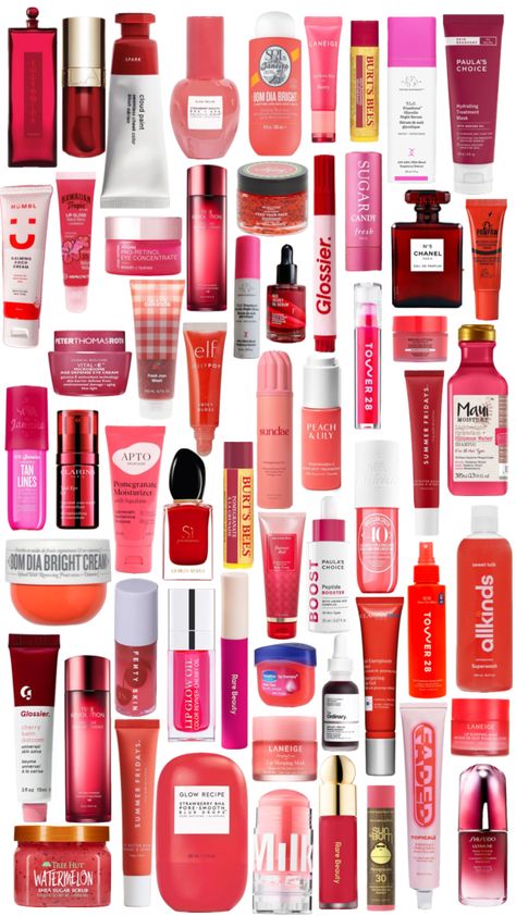 #red #redskincare #skincare #beauty #redaesthetic Red Skincare, Berry Makeup, Skin Care List, Red Makeup, Perfect Skin Care Routine, Pretty Skin Care, Pretty Skin, Cloud Painting, Hydrating Mask