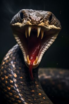 Snake Reference Photo, Snake Striking, Pics Of Snakes, Snakes Design, Snake Reference, Snake Photography, Big Snake, Snake Facts, Scary Snakes