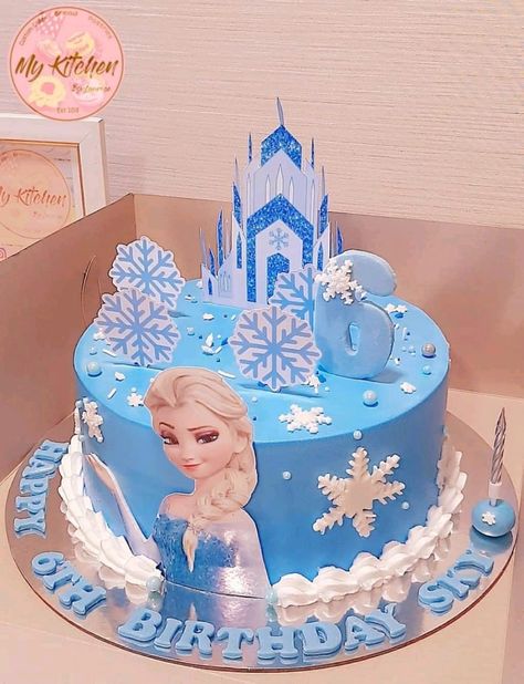 Frozen Theme Cake Design, Frozen Cake Designs For Girl, Frozen Cake Design, Elsa Cake Design, Frozen Cake Designs, Frozen Elsa Cake Topper, Building Cake, Princess Theme Cake, Elsa Birthday Cake