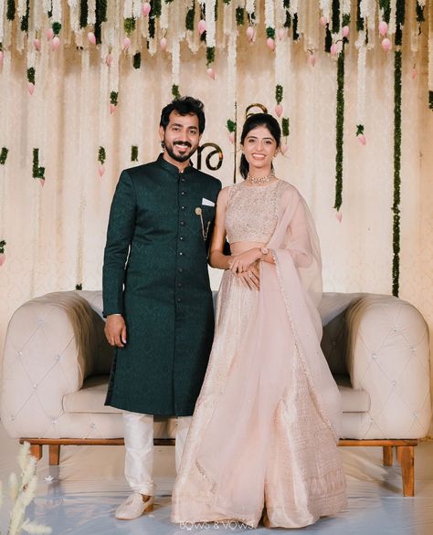 Indian Christian Engagement Outfit, Minimal Wedding Decor Indian, Kerala Christian Engagement Dress, Kerala Engagement Dress Hindus Couple, Reception Dress Bride Indian Gown, Kerala Wedding Reception Dress, Christian Engagement Dress, Engagement Outfits Indian Couple, Reception Dress Bride Indian