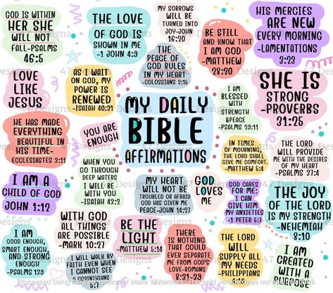 Bible Affirmations Tumbler Wrap - Etsy Namibia Bible Affirmations, Bible Quotes Background, Journal Bible Quotes, Motivational Bible Verses, Bible Journal Notes, Bible Study Notebook, Christian Bible Study, Christian Quotes God, Bible Study Verses