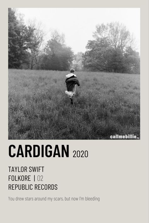 Cardigan Polaroid Poster, Cardigan Poster, Music Poster Aesthetic, Cardigan By Taylor Swift, Polaroid Poster Taylor Swift, Taylor Swift Polaroid, Alternative Songs, Poster Taylor Swift, Taylor Swift Lyric Quotes