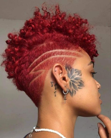 Black Hair Shaved Side Hairstyles, Mohawk Designs For Women, Womens Fade Haircut Short Hair Curly, Ms Naturally Mary, Shaved Sides Designs, Tapered Natural Hair Short Shaved Sides, Undercut Hairstyles Black Women, Undercut Hairstyles Women Black, Shaved Side Designs