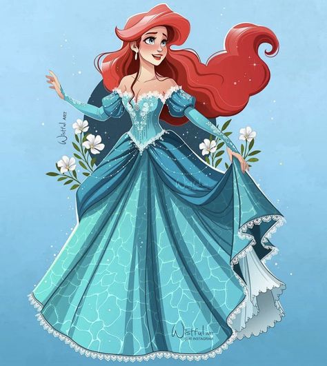 Wistful Art, Sketch Disney, Disney Mignon, Ariel Cosplay, Princesas Disney Anime, Princess Fan Art, Ariel Disney, Disney Princess Fan Art, Disney Princess Fashion