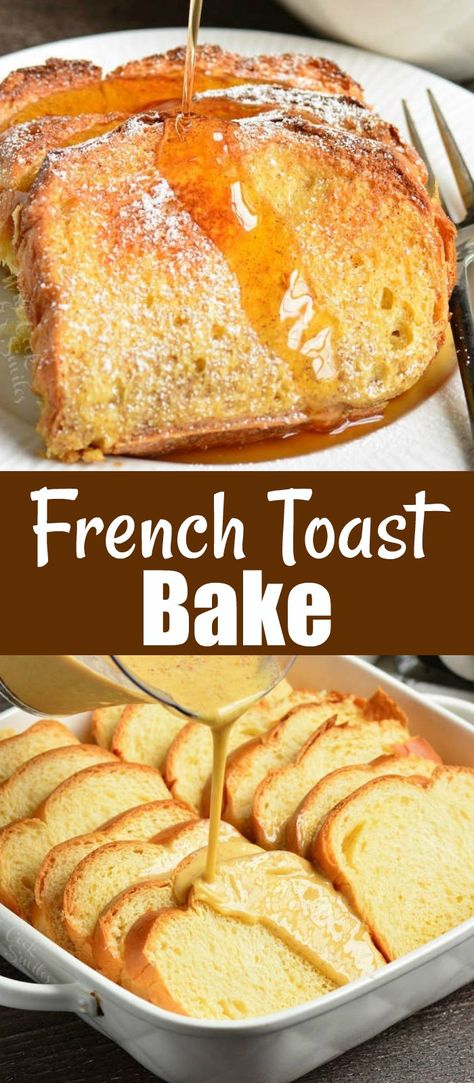 Maple Custard, Xmas Sweets, Breakfast Overnight, French Toast Bake Overnight, French Toast Bake Recipe, Breakfast Cooking, French Toast Casserole Overnight, Brioche French Toast, Best French Toast