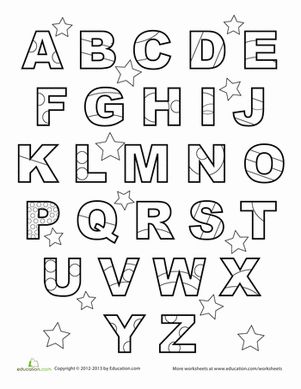 Introduce your child to the alphabet with this ABC coloring page! Even if your child is too young for alphabet mastery, that doesn't mean she can't familiarize herself with letters by coloring them in. #educationdotcom Coloring Worksheets For Kindergarten, Abc Preschool, Curriculum Preschool, Kindergarten Alphabet, Ordinal Numbers, Numbers Worksheets, Abc Worksheets, Preschool Letter, Coloring Worksheets