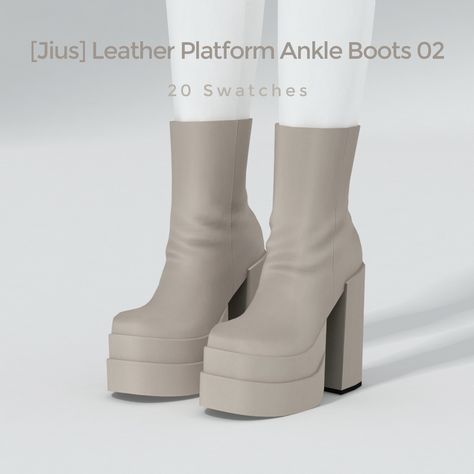 Jius : Boots Collection 03 [Jius] Leather Ankle Boots... Jius Sims, Sims 4 Tsr, Sims 4 Cas Mods, Cc Shoes, The Sims 4 Pc, Pelo Sims, Sims 4 Cc Shoes, The Sims 4 Packs, Sims 4 Body Mods