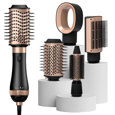 One Step Hair Dryer Brush 4 In 1 Hot Air Brush Negative Ion Detachable Hair Dryer & Styler Volumizer Blow Dryer Curling Brush - AliExpress 66 Blow Drier, Blower Brush, One Step Hair Dryer, Hair Dryer Styler, Hair Blower, Hair Dryer Comb, Hot Air Brush, Curling Brush, Dryer Brush