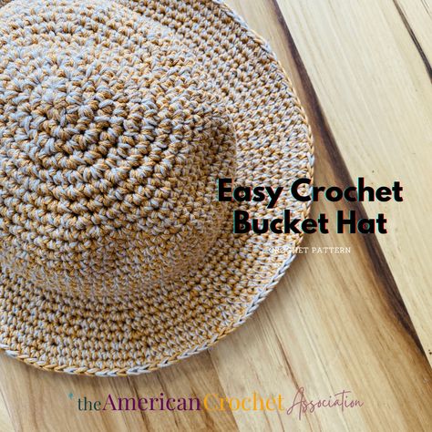 Crochet Winter Bucket Hat Free Pattern, Free Bucket Hat Pattern Crochet, Crochet Mens Bucket Hat Free Pattern, Crochet Hat Summer, Bucket Hat Crochet Pattern Free, Bucket Hats Crochet, Easy Crochet Washcloth, Summer Hat Pattern, Easy Crochet Bucket Hat