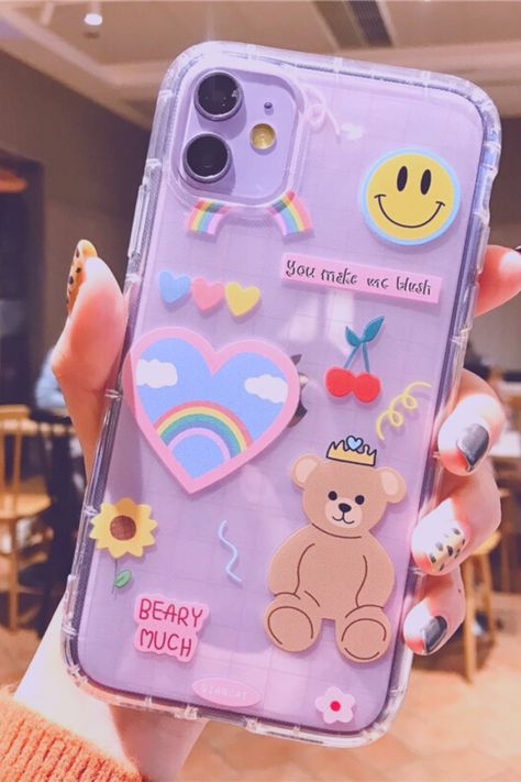 #iPhone #iPhone_Case #iPhone11Case #iPhone11ProCase #iPhone11ProMaxCase #iPhone12Case #iPhone12miniCase #iPhone12ProCase #iPhone12ProMaxCase #Purple_Shockproof_Case #Gifts #Gift_Idea #Finishify #Casetify Kawaii Iphone Case, Creative Iphone Case, Get Free Iphone, Purple Iphone Case, Desain Quilling, Purple Cases, Stylish Iphone Cases, Girly Phone Cases, Iphone Case Stickers