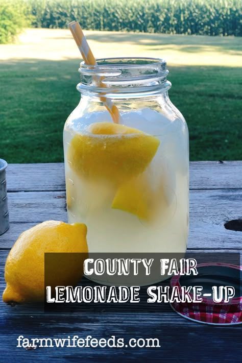 Homemade Lemon Shakeups, How To Make Fresh Squeezed Lemonade, Lemon Shake Ups, Countrytime Lemonade Recipe, Shake Up Lemonade, Lemon Shakeup Recipe, Farmers Market Lemonade, County Fair Lemonade Recipe, Lemon Shake Up Recipe Fair