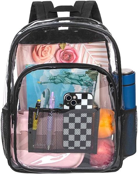 Backpacks For Men, Clear Backpack, Backpacks For Women, Trendy Backpacks, Purple Backpack, Light Backpack, Winter Knit Hats, Transparent Bag, Blue Checkered