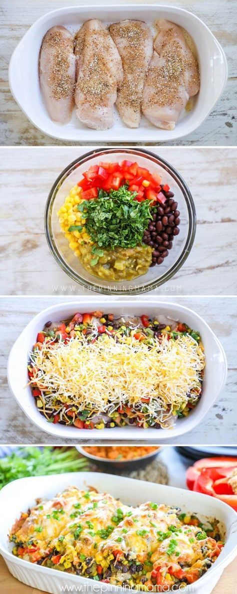 My kids devoured this! THE BEST Southwest Chicken recipe - Perfect for an easy dinner idea. Made with green chiles, black beans, corn, red pepper, and of course tender chicken breast, you will love this one dish meal! #ad #dinner #chicken #lowcarb #keto #lowcalorie #ww #mealprep Chicken Breast Recipes Dinners, Chicken Casserole Easy, Southwest Chicken, Colby Jack, Think Food, Easy Family Meals, Easy Chicken Recipes, Chicken Recipe, Chicken Dinner