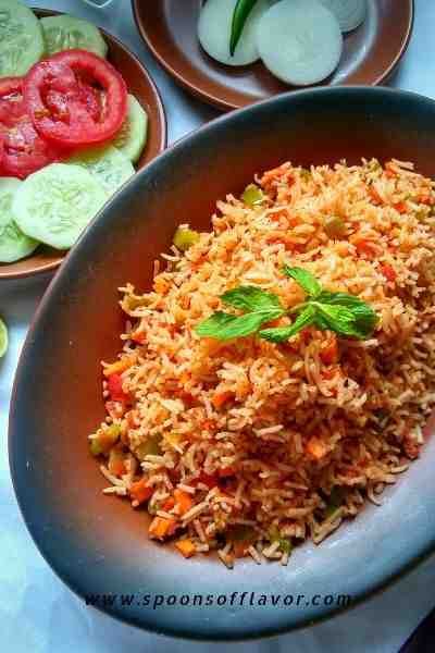 Mumbai Street Style Tawa Pulao Recipe | Tawa Pulao Recipe - Spoons Of Flavor Tawa Pulao Recipes, Boil Sweet Corn, Tawa Pulao, Kachumber Salad, Rice And Vegetables, Mumbai Street, Red Chili Paste, Pav Bhaji Masala, Cooking Tomatoes