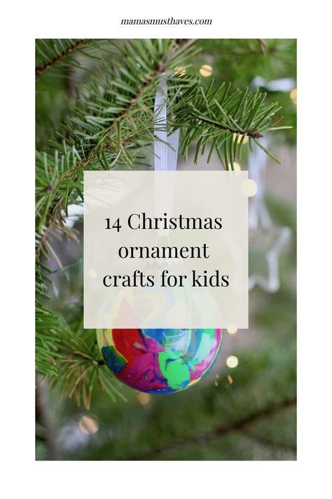 14 Christmas ornament crafts for kids Easy Keepsake Ornaments For Kids, Make An Ornament Kids, Diy Christmas Keepsakes For Kids, Homemade Keepsake Christmas Ornaments, Easy Kid Ornaments Diy, Ornament Keepsakes Kids, Christmas Plastic Ornaments Diy, Bauble Crafts For Kids, Kids Christmas Craft Ornaments