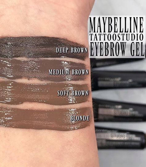 How to Wear: Maybelline TattooStudio Waterproof Eyebrow Gel Waterproof Eyebrow Makeup, Posh Makeup, Blonde Eyebrows, Sparse Eyebrows, Maybelline Tattoo, Shade Finder, Eyebrow Hacks, Best Drugstore Makeup, Makeup Drawer