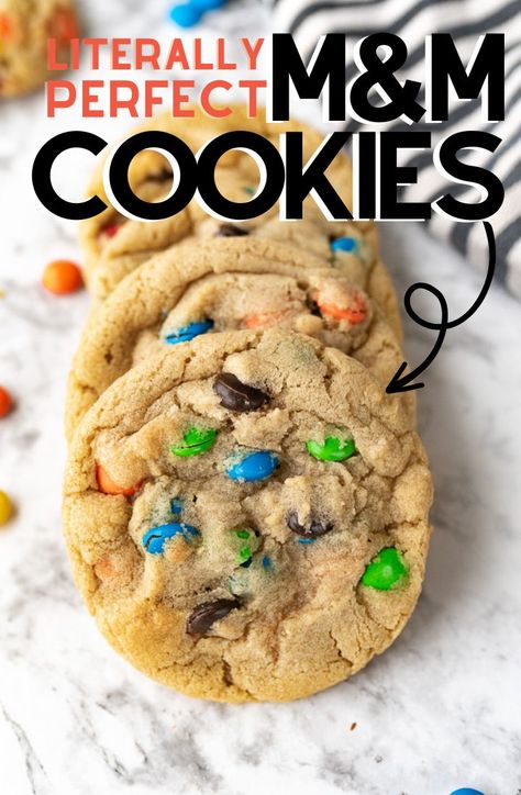 M&M Cookies My Messy Kitchen M&m Cookies, Mnm Cookies Recipe Christmas, Soft M And M Cookies, Chocolate Chip Mnm Cookies, M M Cookies Bars Recipe, Chewy M M Cookies Recipe, Chocolate Chip Mm Cookies, Oatmeal M And M Cookies, M&m Cookie Dough