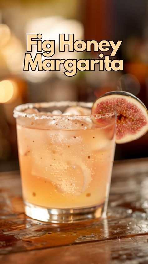 Fig Honey Margarita Unique Tequila Cocktails, Honey Margarita, Unique Margarita Recipes, Fig Cocktail, Ginger Margarita, Cottage Cooking, Mexican Cocktail, Cocktails To Make At Home, Manhattan Cocktail