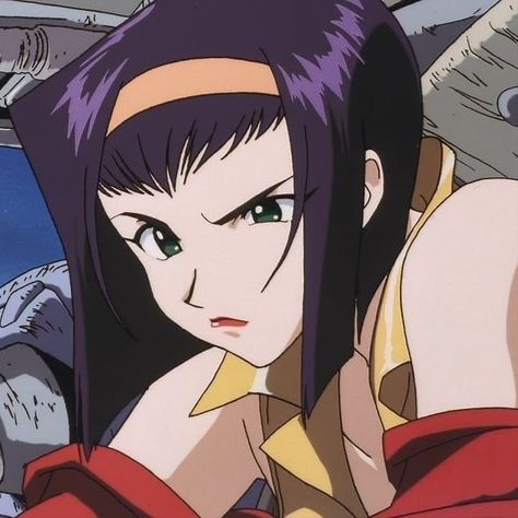 from cowboy bebop Faye Valentine Icon, Faye Valentine Cowboy Bebop, Valentine Icon, Cowboy Bebop, Commissions Open, Cowboy, Purple, Hair, Anime