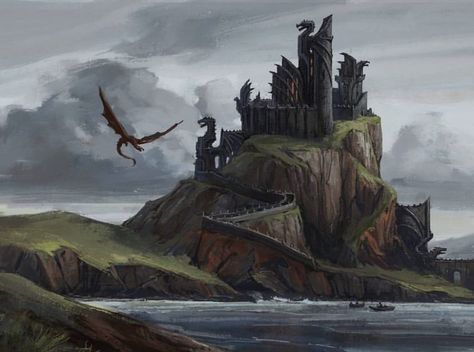 Dragonstone Castle, Daena Targaryen, Dragon Aesthetic, Breathing Fire, Targaryen Art, Asoiaf Art, Song Of Ice And Fire, Targaryen Aesthetic, Gra O Tron