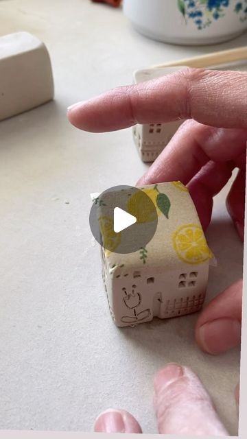 Clay Houses, Pottery Ceramics, Miniature House, Handmade Clay, Contemporary Ceramics, Pottery Studio, Dry Clay, Diy Clay, Air Dry Clay