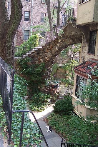 Here is a beautiful photo of the Villa Charlotte Bronte, located at 2501 Palisade Avenue, Bronx, NY, 10463. It is part of the Charlotte Bronte Housing Complex.  The complex was designed in 1926 by Robert W. Gardner, the architect who also designed the Staten Island Museum in New York City. #triciadaniels Seattle Living, Bronx Nyc, Crosby Stills, Luna Park, New York Museums, Charlotte Bronte, The Staircase, Dream City, The Architect