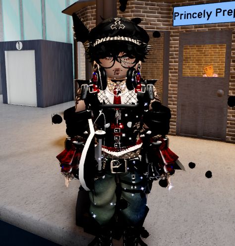 ROYALE HIGH BOY FITS Royale High Guy Fits, Royal High Outfits Ideas Masc, Punk V Rock Royale High, Silver Slay Royale High Sunset Island, Emo Royale High Outfits Male, Royale High Cybercore, Royal High Guy Outfits, Royale High Male Faces, Masc Outfits Royale High