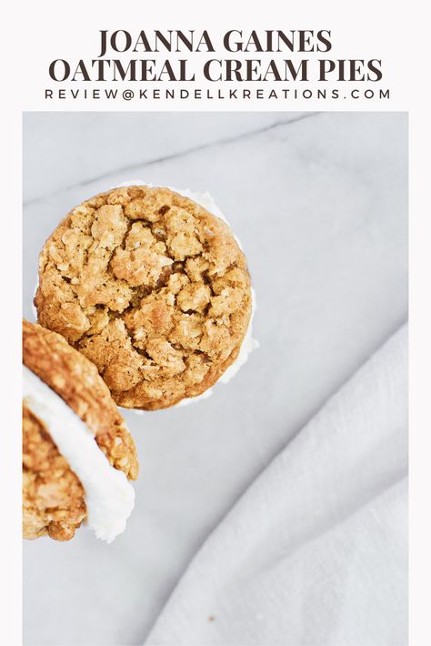 This recipe for Oatmeal Cream Pies from Joanna Gaines will have you transported right back to childhood at first bite! Summers outside or on a picnic, this is the packable dessert that you will be dreaming of again and again. Magnolia Oatmeal Cream Pie, Oatmeal Cream Pie Cookies Joanna Gaines, Oatmeal Pie Cookies, Oatmeal Cream Cookies, Recipe For Oatmeal, Magnolia Table Recipes, Oatmeal Cream Pie, Joanna Gaines Recipes, Oatmeal Pie