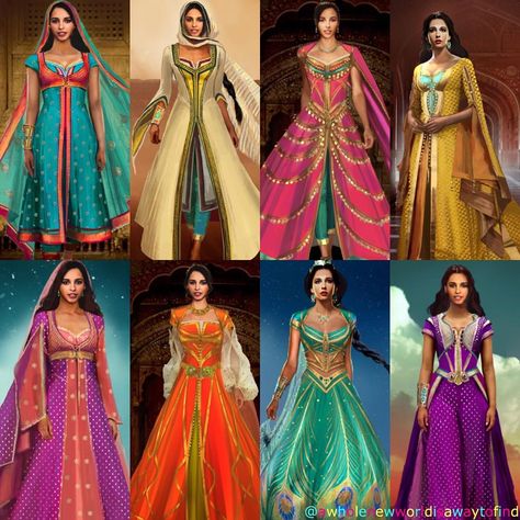 Jasmine costume concept Art - - - - - - - - #aladdin #princessjasmine #genie #dalia #magiccarpet #abu #iago #rajah #aladdinandjasmine… Arabian Nights Dress, Costume Concept Art, Pigment Nails, Disney Princess Inspired Dresses, Princess Jasmine Dress, Costume Concept, Princess Jasmine Costume, Arabian Princess, Once Upon A Dream