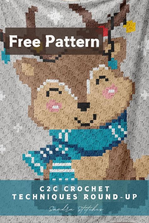 this is an image  linking to a free pattern in a crochet techniques round up post Easy C2c Crochet Blanket, Intarsia Crochet Patterns, Intarsia Crochet Patterns Free, Hook Game, Crochet Blanket Sizes, Intarsia Crochet, Crochet C2c Pattern, C2c Crochet Blanket, Crochet Game