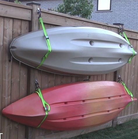 How to Store a Kayak in the Garage: Best Ideas! - Garage Adviser Kayak Holder Diy, Kayak Wall Storage, Kayak Stands Diy, Diy Kayak Storage Rack Plans, Kayak Storage Shed, Kayak Garage Storage, Kayak Storage Ideas, Diy Kayak Storage Rack, Diy Kayak Storage