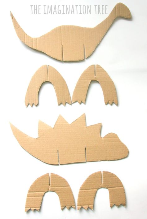 Make a cardboard dinosaur craft for your dino loving kids with this super simple cut and slot method of construction! Great for older kids to do alone or to make for little ones to decorate and play with on a rainy day. Cardboard truly is the BEST art material available as far as I am...Read More » Dinosaur Craft Kids, Cardboard Dinosaur, Dinosaur Crafts Kids, Dinosaur Craft, Imagination Tree, Dinosaur Activities, Dinosaur Crafts, Cardboard Art, Crafts For Kids To Make