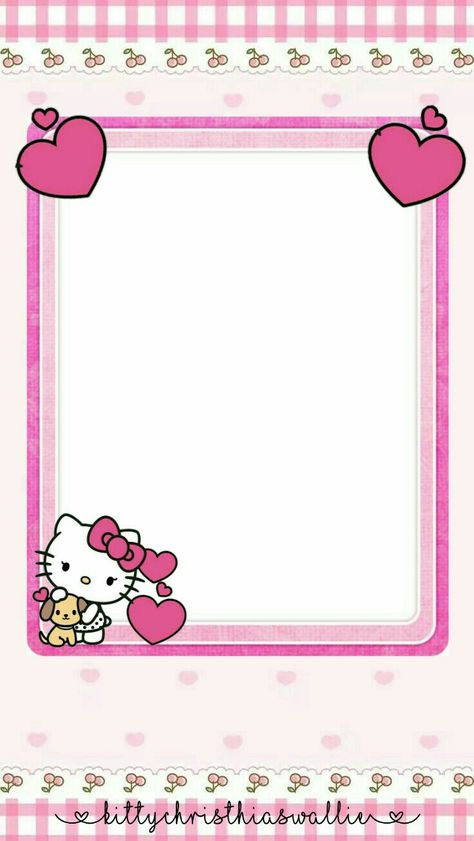 Frame Kitty, Hello Kitty Border, Hello Kitty Frame, Hello Kitty Birthday Invitations, Kitty Clipart, Hello Kitty Clipart, Paper Landscape, Hello Kitty Photos, Hello Kitty Printables