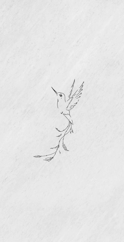 Designs To Add To A Tattoo, The Nightingale Tattoo, Simplistic Hummingbird Tattoo, Hummingbird Tattoo Location, Hummingbird On Flower Tattoo, Women’s Small Rib Tattoos, Kentucky Tattoos For Women, Cute Bird Tattoos For Women, Sparrow Fine Line Tattoo