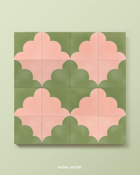 Mosaic Factory | Hello gorgeous! We recently spotted this green and pink tile beauty in factory, what a mood lifter. How stunning is this colour… | Instagram Pink And Green Tiles, Pink Mosaic Tile, Pink And Green Bathroom, Pink Tile, Mid Century Modern Interior Design, Pink Tiles, Mid Century Modern Interiors, Colour Combo, Bespoke Interiors