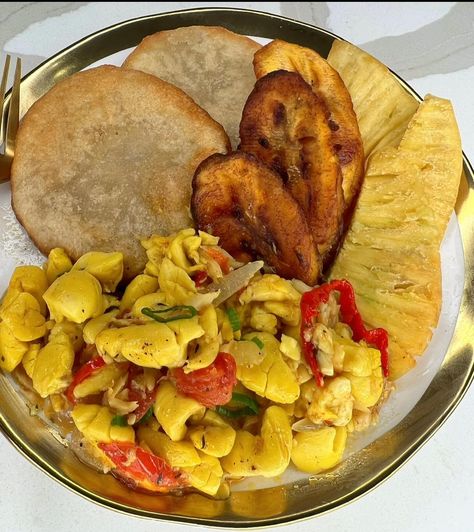 🇯🇲Ackee & Saltfish Goes Best With? #ackee #ackeeandsaltfish #jamaicanfood Ackee And Saltfish, Ackee And Saltfish Recipe, Salt Fish Recipe Jamaican, Saltfish And Ackee, Ackee And Saltfish Jamaican, Jamaican Escovitch Fish, Jamaican Culture, Jamaican Recipes, Caribbean Recipes