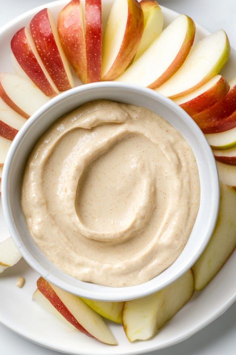 Discover a delicious and healthy snack with this easy recipe for Greek yogurt apple dip. This creamy and flavorful dip is perfect for any time of the day. Made with just a few ingredients, including Greek yogurt, honey, and cinnamon, it's a guilt-free treat that you'll love to indulge in. Whether you're looking for a quick breakfast option or a satisfying afternoon snack, this Greek yogurt apple dip is sure to hit the spot. Yogurt Apple Dip, Healthy Greek Yogurt Recipes, Greek Yogurt Recipes Healthy, Apple Pie Dip, Apple Dip Recipe, Greek Yogurt Honey, Best Greek Yogurt, Yogurt Honey, Healthier Sweets