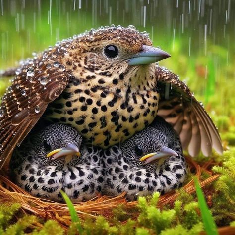 I Will Protect You, Baby Birds, World Birds, Warrior Spirit, Wind And Rain, Bird Pictures, Cute Wild Animals, Exotic Birds, Wildlife Animals