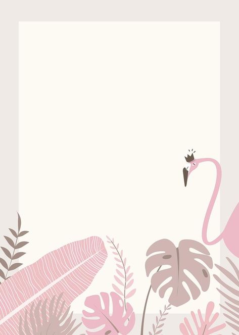 Pink Flamingo Aesthetic, Flamingo Aesthetic, Pink Flamingo Wallpaper, Botanical Frame, Photo Maker, Flamingo Wallpaper, Frame Border Design, Leaves Vector, Pink Abstract