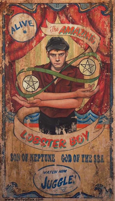 American Horror Story Freakshow, Ahs Freakshow, Two Of Pentacles, American Horror Story Art, Jimmy Darling, American Horror Story 3, Famous Movies, Tarot Art, Vintage Circus